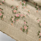 Pure Organza Silk multi floral Embroidery with Petit Point Work border with scallop edging - Resham Wala