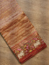 Pure Organza Tissue Silk Banarasi Stripe Pichwai Embroidery on Katan Silk Satin Border Saree - Resham Wala