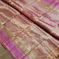 Handwoven Pure Double Tissue Silk Saree with Katan check and Satan border with special tassels and blouse - Resham Wala