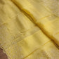 Pure Organza Silk Pearl Embroidery Work Cutwork Scallop Border Saree and Plain Blouse - Resham Wala