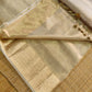 Pure Tissue Organza Silk Banarasi Border Saree with running blouse and special tassels - Resham Wala