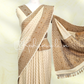 Handwoven Banarasi Pure Munga Silk Saree with antique zari work and heavy tassels with sleeves in blouse - Resham Wala