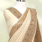 Handwoven Banarasi Pure Munga Silk Saree with antique zari work and heavy tassels with sleeves in blouse - Resham Wala