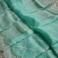 Pure Organza Silk Cutwork Buti Scallop Border Saree With Heavy blouse - Resham Wala