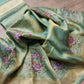 Handwoven Banarasi Pure Tissue Silk Chunri Buti Embroidery Saree with Special Tassels and blouse - Resham Wala