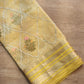 Pure Organza Tissue jaal Embroidery Saree with Banarasi katan zari border and special tassels - Resham Wala