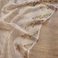 Pure Organza Silk Stripe Embroidery Border Saree with mirror work and special tassels - Resham Wala