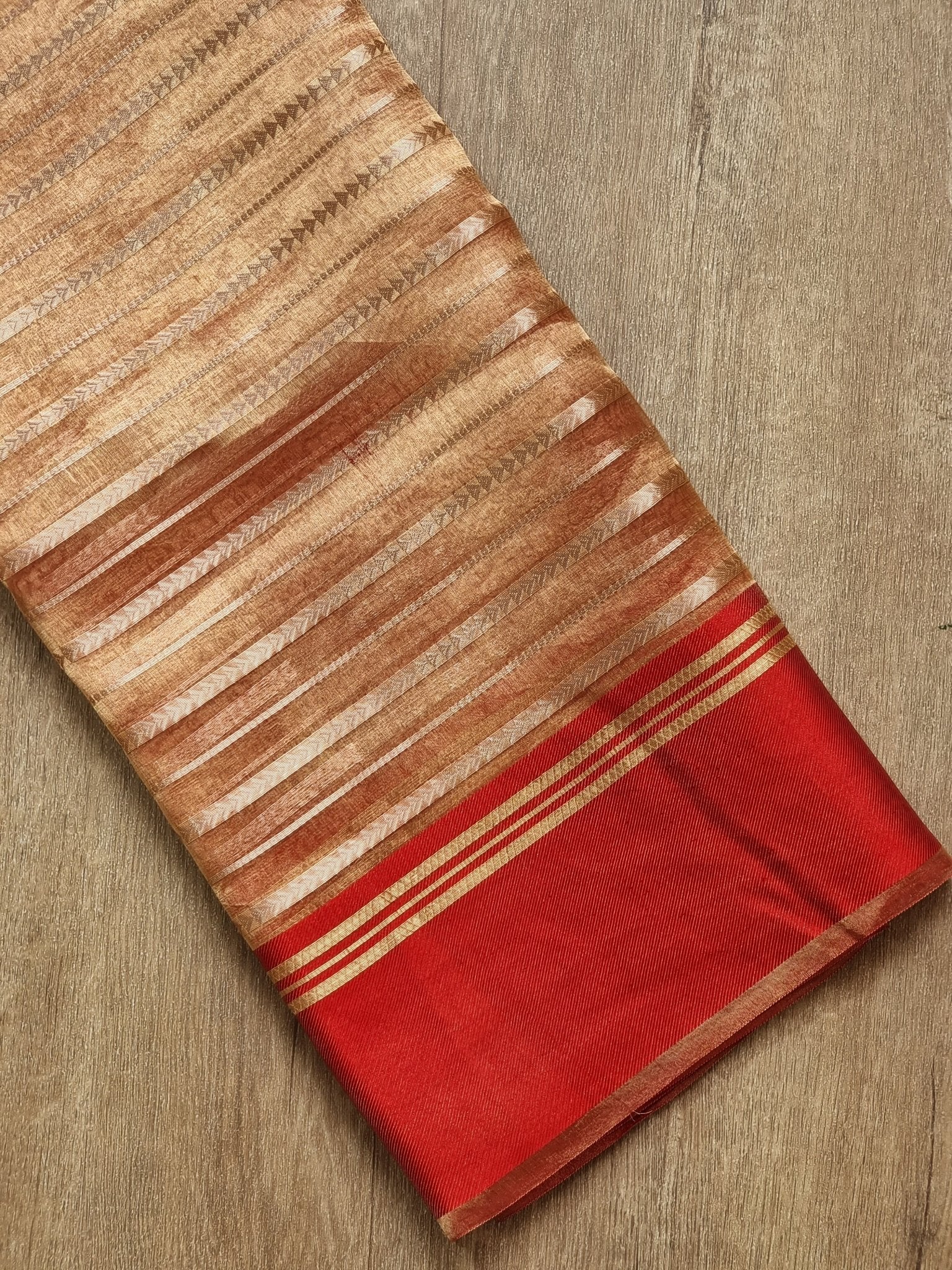 Pure Metallic Tissue Silk Stripe Saree - Bottle Green shade