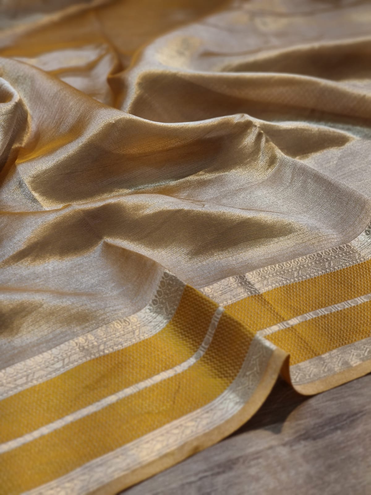 Pure Organza Double Tissue Katan Silk Border Saree - matching blouse detail
